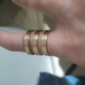 Al jewelery gold plated adjustable ring